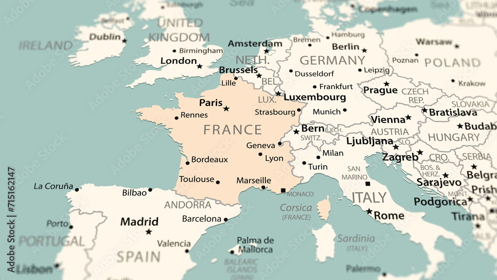 France on the world map.