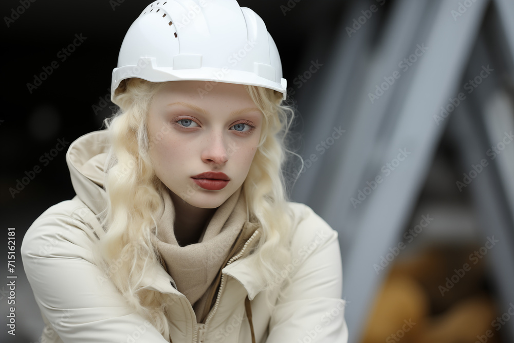 Portrait of a female Albino architect Portrait of a female Albino architect