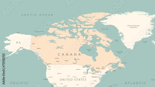 Canada on the world map.
