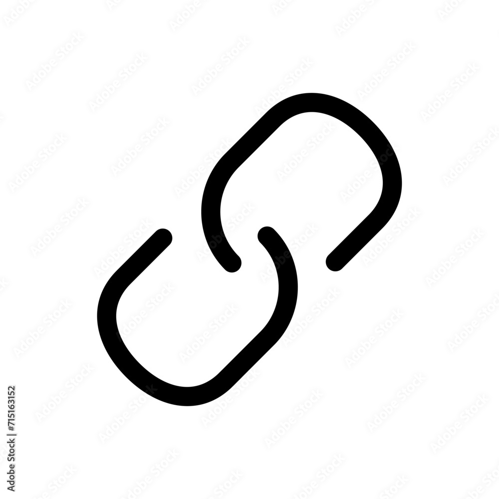 Link icon vector. Hyperlink chain symbol.