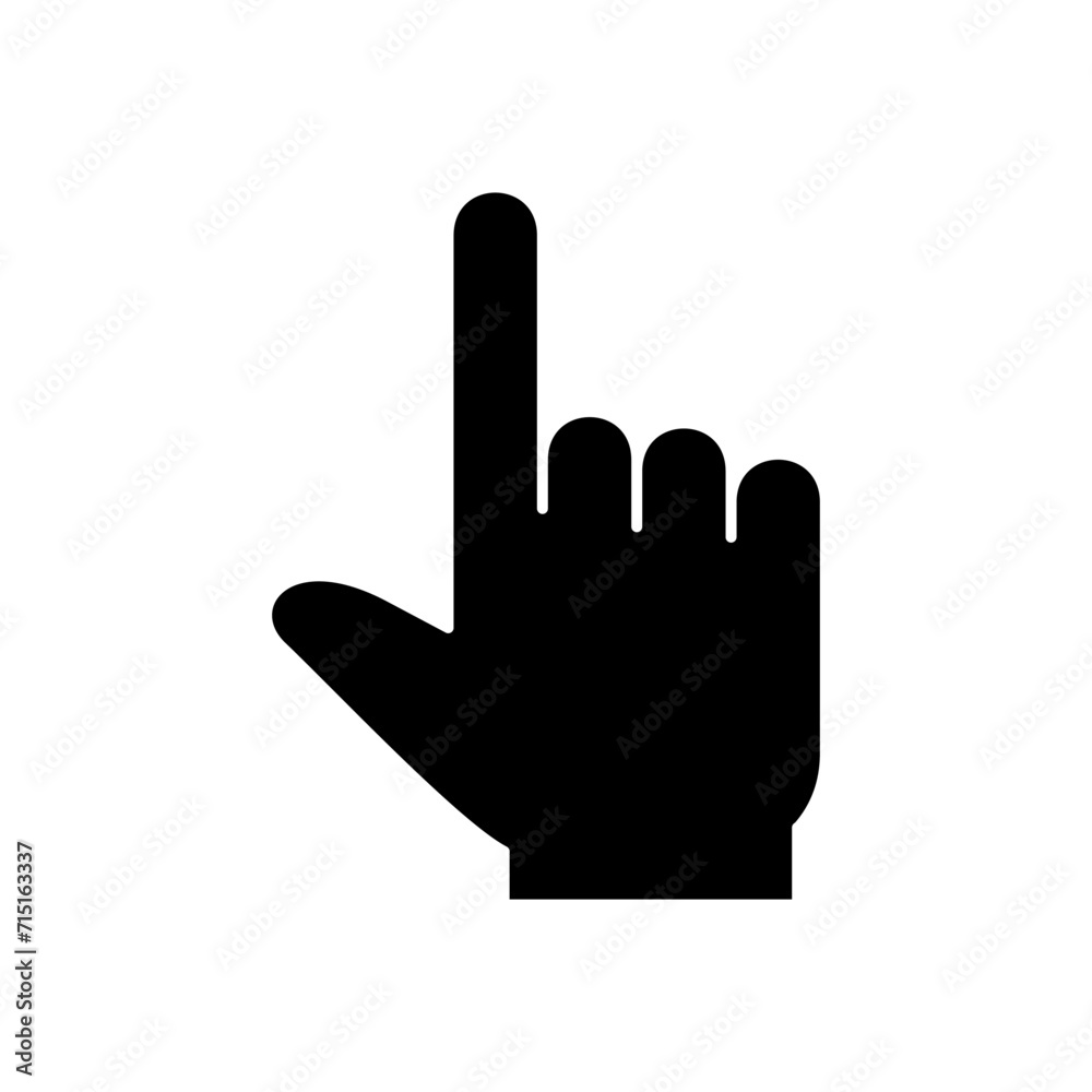 Obraz premium Hand click icon vector. pointer icon vector. hand cursor icon vector