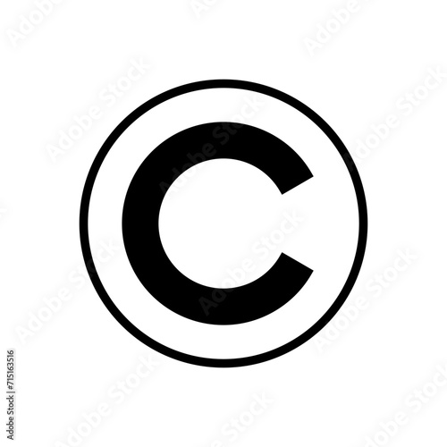 Copyright icon vector. copyright symbols