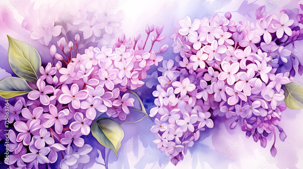 Obraz premium Lilac Flowers in the Garden