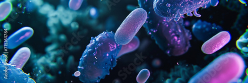 illustration of bacteria, generative AI