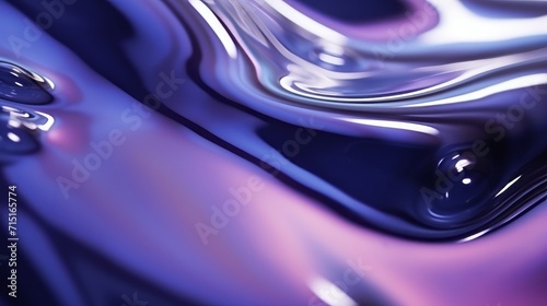 Blue Cosmetic Smudge Drops. Liquid Gel Macro