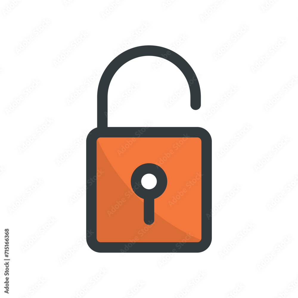 Padlock icon vector design templates simple and modern