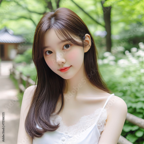 Beauty image of Asian woman South Korea   