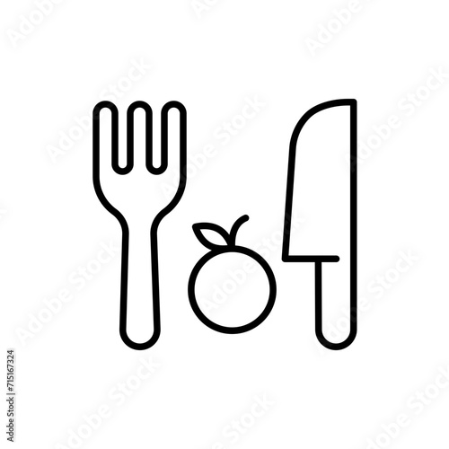 Diet fruit outline icons, minimalist vector illustration ,simple transparent graphic element .Isolated on white background