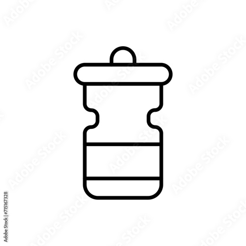 Drink bottle outline icons, minimalist vector illustration ,simple transparent graphic element .Isolated on white background