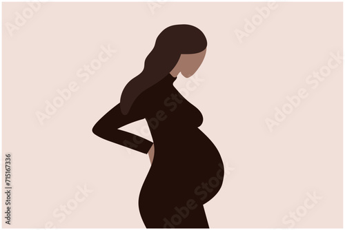 Pregnant woman vector illustration