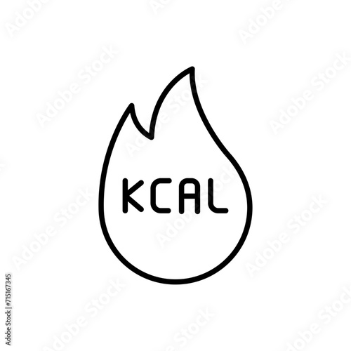 Burn calories outline icons, minimalist vector illustration ,simple transparent graphic element .Isolated on white background