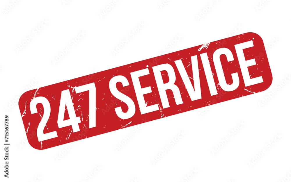 Red 247 Service Rubber Stamp Seal Vector Red 247 Service Rubber Stamp Seal Vector