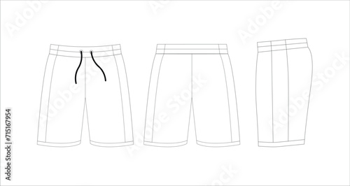 basketball pants or man short pants mockup (ID: 715167954)