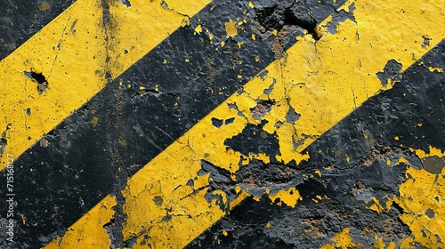Distressed yellow and black barricade tape © Jennifer