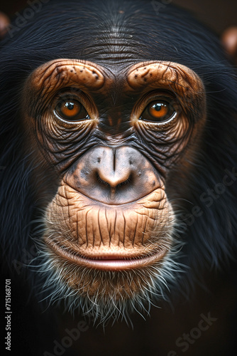 Chimpanzee Face Close Up