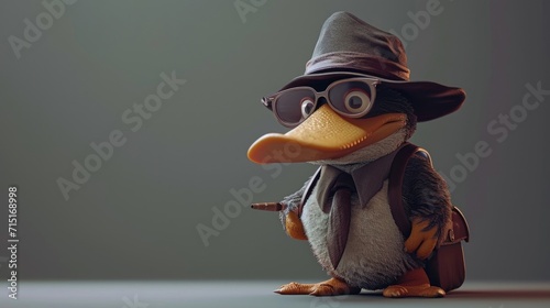 Cartoon digital avatars of Detective Apollo the Platypus photo