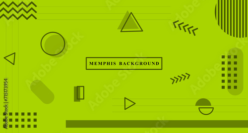 Abstract Memphis Style Geometric Background, suitable for banners, flyers and wallpapers