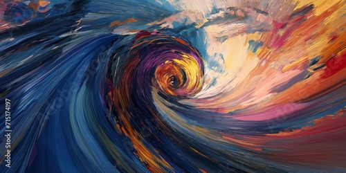 whirlpool of vibrant colors and textures, drawing the viewer into its depths