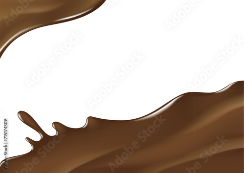 溶けるチョコレートの背景素材