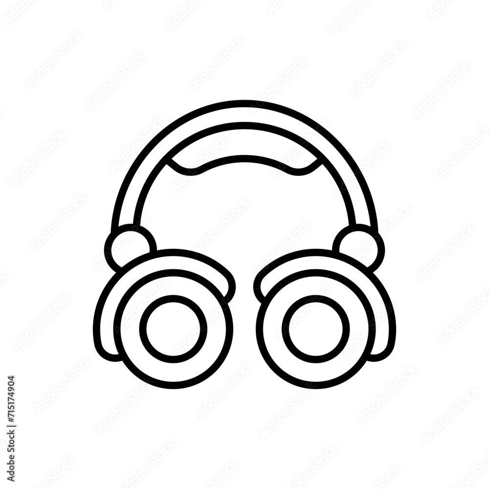 Headphone outline icons, minimalist vector illustration ,simple transparent graphic element .Isolated on white background Headphone outline icons, minimalist vector illustration ,simple transparent graphic element .Isolated on white background