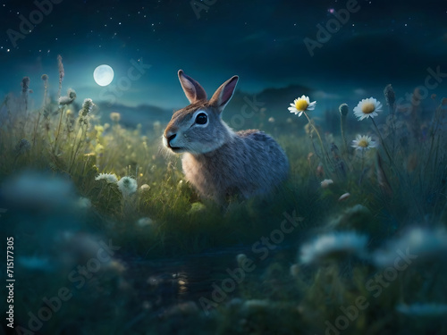 Explore the fantastical by photographing a moonlit meadow where imaginary creatures come to life. 
