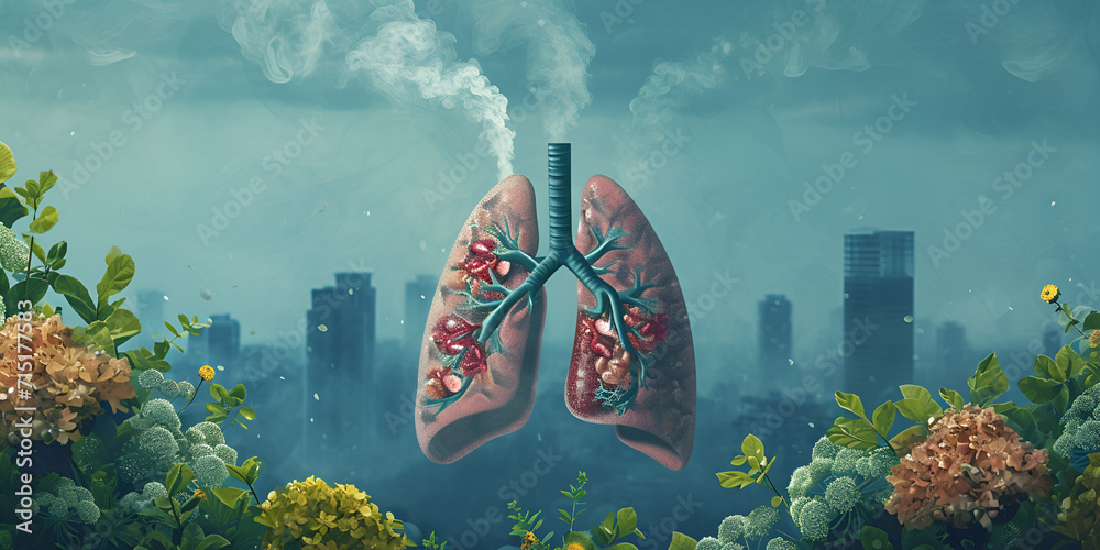 Lungs under Pollution, Air pollution can cause cardiovascular diseases
