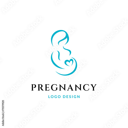 Pregnant Idea logo design vector template inspiration
