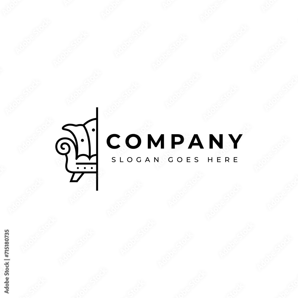 Furniture logo design in flat design style Furniture logo design in flat design style