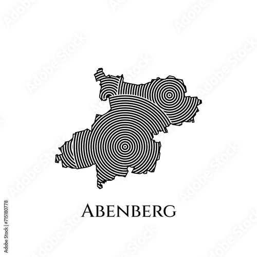 Abenberg Map - World Map International vector template. German region silhouette vector illustration photo