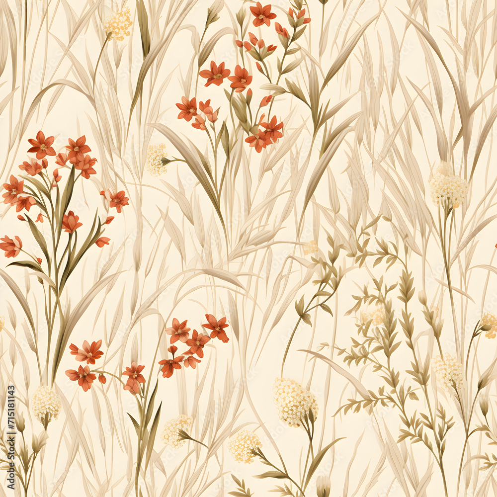 seamless floral pattern,Ai generative    