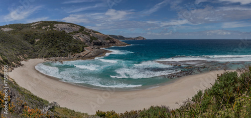 Panorama of Salmon Holes (Isthmus Bay) - Torndirrup National Park, Albany, Western Australia
- named for the salmon which shelter in the limestone reef close to shore