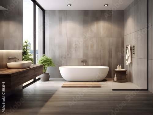 Modern bathroom interior design in a luxury house