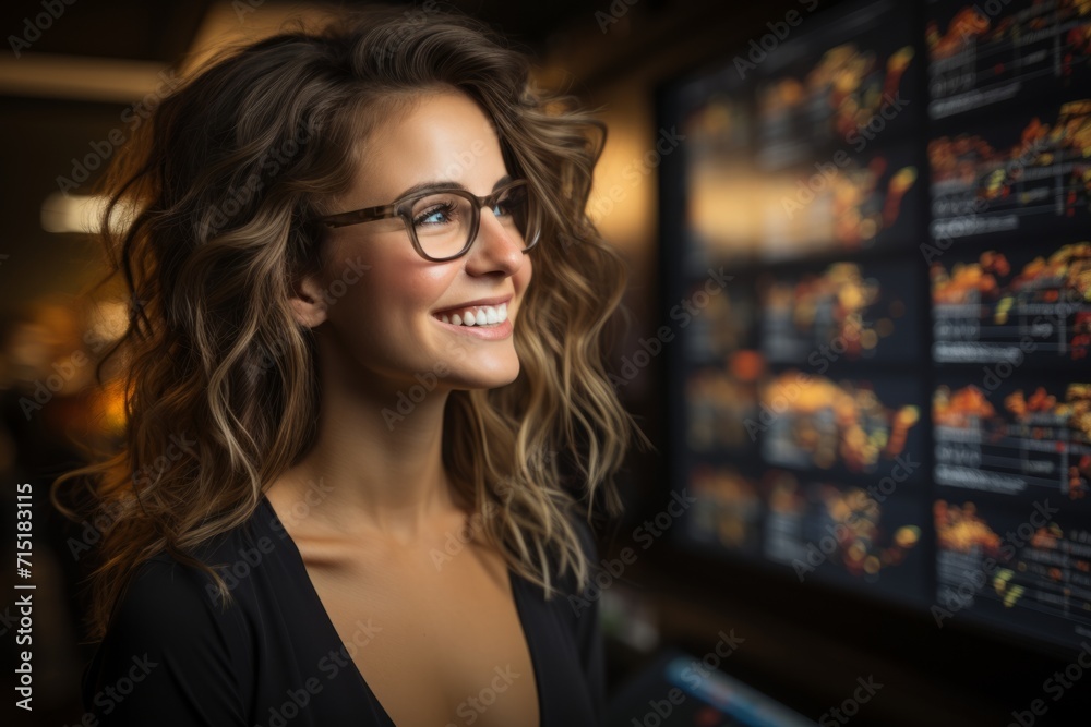 Determined female marketing expert holding a pen and jotting down key insights while working on a business strategy, Generative AI Determined female marketing expert holding a pen and jotting down key insights while working on a business strategy, Generative AI
