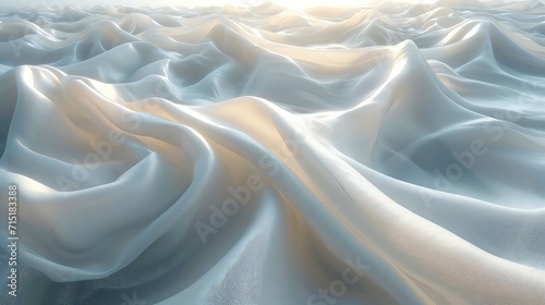 White silk fabric background. The luxurious fabric textured is very realistic and detailed.