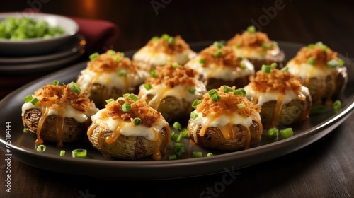 Tater Tot Stuffed Mushrooms Tantalizing and innovative, these savory tater tots are stuffed inside on mushrooms, creating a delightful combination of textures and flavors.