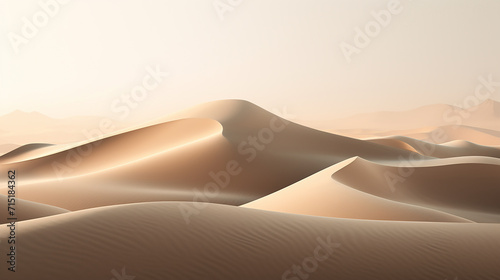 a minimalist 3D portrayal of a desert scene