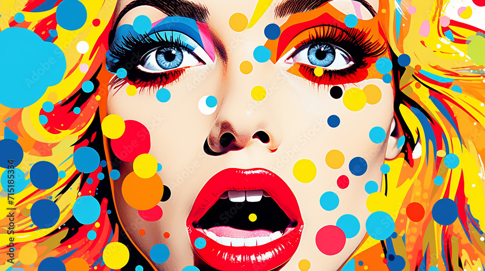 pop art digital creation mundane object transformed through exaggerated colors and comic book dots pop art digital creation mundane object transformed through exaggerated colors and comic book dots