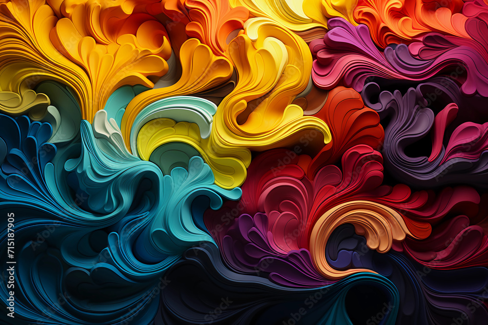 Colorful Background AI Art. Generated AI