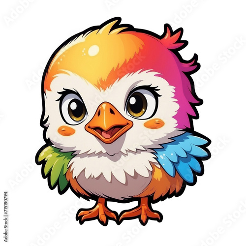 Cute chicks, cute, colorful, cartoon, vector, transparent background, suitable for stickers and t-shirt designs