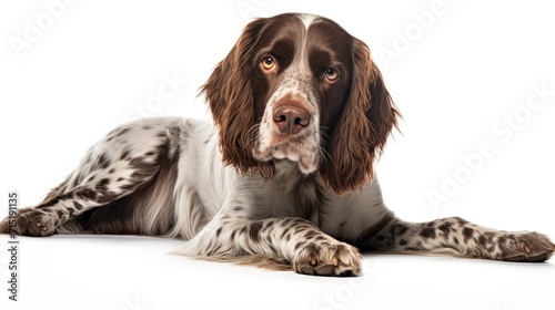 cavalier king charles spaniel puppy, isolated white background