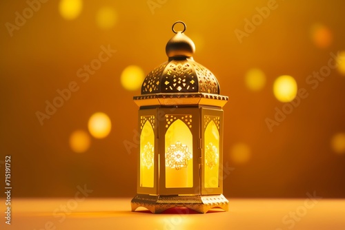 Eid mubarak and ramadan kareem greetings with islamic lantern and mosque. Eid al fitr background