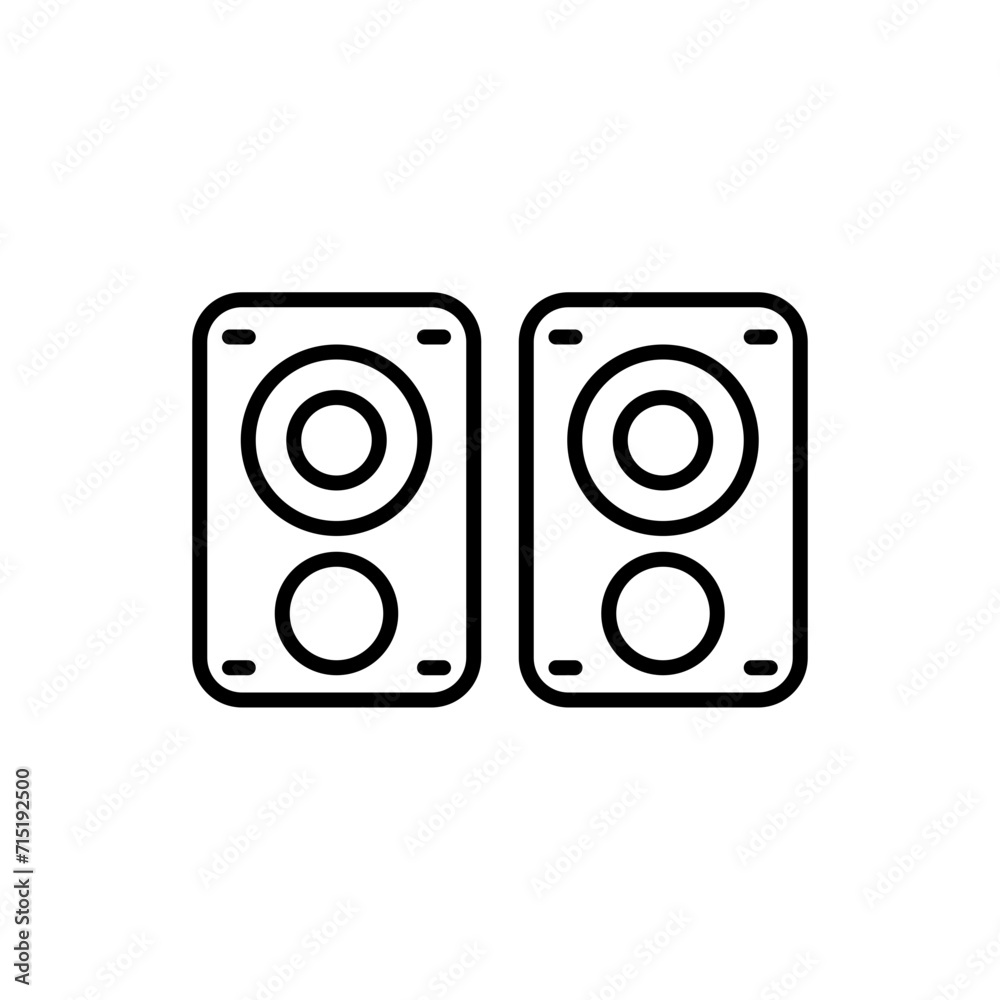 Sound box outline icons, minimalist vector illustration ,simple transparent graphic element .Isolated on white background Sound box outline icons, minimalist vector illustration ,simple transparent graphic element .Isolated on white background