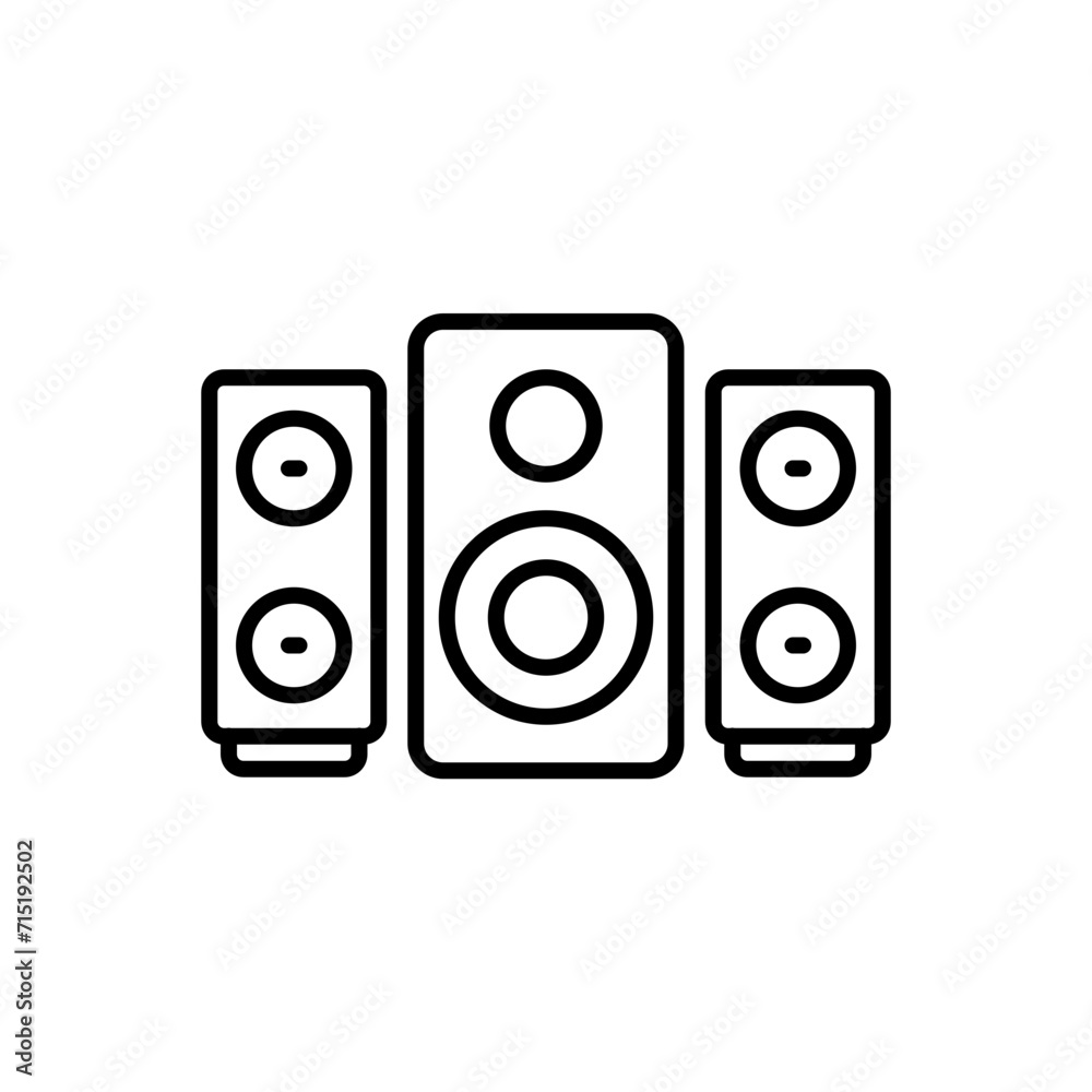 Sound box outline icons, minimalist vector illustration ,simple transparent graphic element .Isolated on white background Sound box outline icons, minimalist vector illustration ,simple transparent graphic element .Isolated on white background