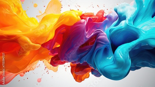 A whirlpool of colors and shapes, evoking the idea of an abstract and mysterious process of conception. photo