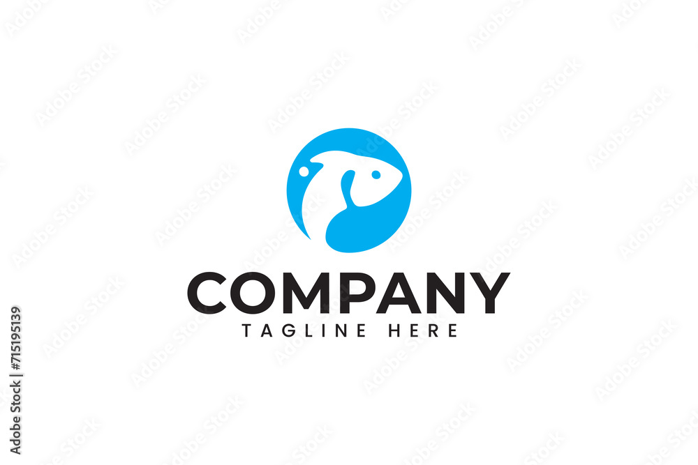 fish with negative space concept logo design for aquatic and fish business fish with negative space concept logo design for aquatic and fish business