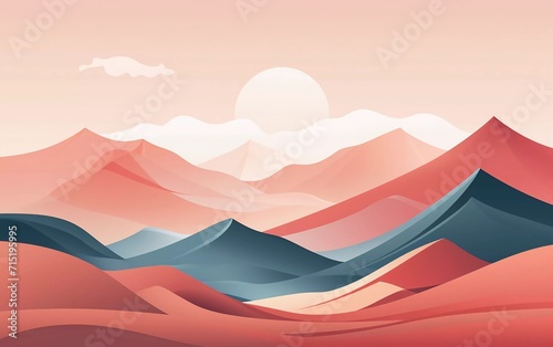 Very beautiful abstract landscape poster