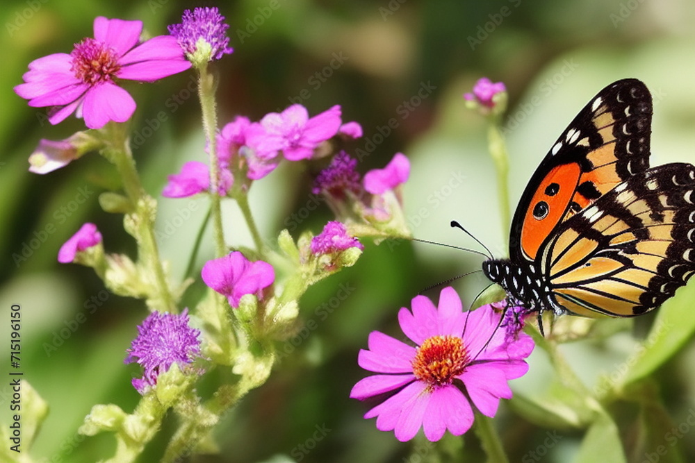 flower and butterfly flower and butterfly