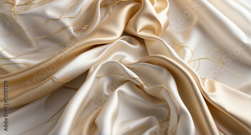 gold and white satin texture background