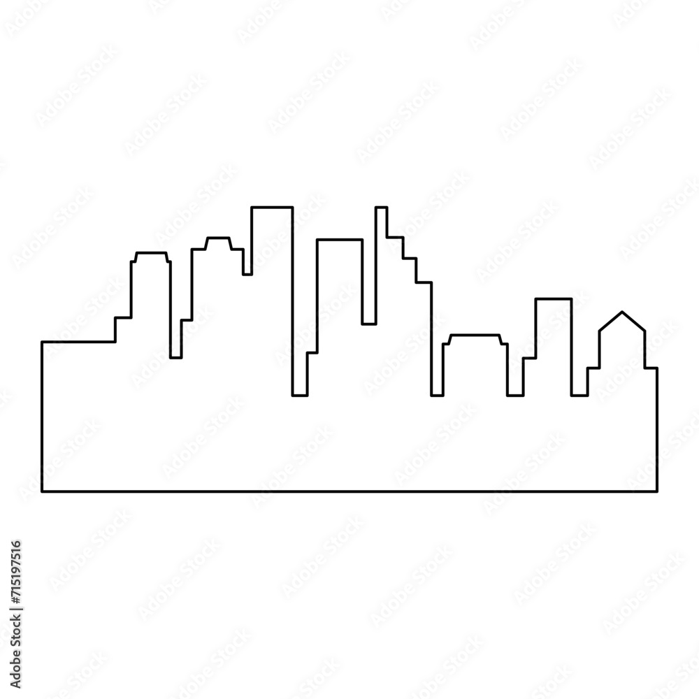 Fototapeta premium Line Skyline City