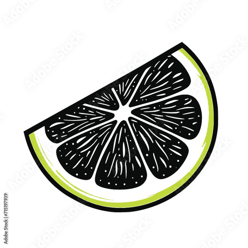 Lime Black and White Clipart vector svg